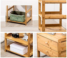 Bamboo Comodino Semplice Mini Bed Side Piccolo Gabinetto Armadio di immagazzinaggio ripiano Mobile Hyococ (Color : Wood, Size : 46.5 * 38 * 52cm)