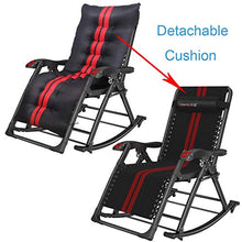 SHUAIIJUAN Sedia per il tempo libero domestico Rocking Chairs for adulti Sdraio reclinabile Sedie regolabile reclinabile Sedia pieghevole esterna del giardino sedia di svago for Patio, campeggio, spia