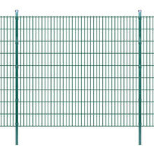 vidaXL Set 7 Pannelli di Recinzione 2D Giardino con Pali 2008x1830 mm 14 m Verde
