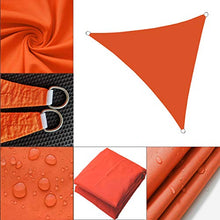FFDL Vela Triangolare 5X5X5M, Impermeabile Tenda a Vela Parasole da Esterno Sicurezza Varie Dimensioni Compreso Corda di Fissaggio per Verande Arancia