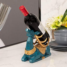 XLBAXLJ Oding Cervo Wine Rack, Blu Fumetto Creativo Sveglio del Vino della casa cremagliera Champagne Decorazioni per la Veranda Ufficio Soggiorno Camera da Letto