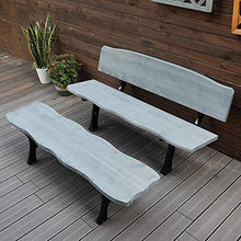 Mobili da esterno Panchina da giardino Sedia da giardino, Panca da giardino in legno massello anticorrosivo a 3 posti, Panca da picnic con schienale ristorante con terrazza, Può supportare un carico