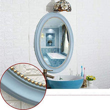 AJH Specchi da Bagno Specchio da Parete Specchio per Trucco da Trucco Specchio da Bagno a Parete Specchio da Bagno Ovale con Cornice in ABS Specchio Decorativo impermeabi