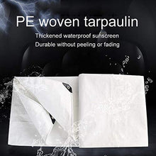 N / C Telone Impermeabile Resistente 6.5 * 9.8Ft, Telo Universale Bianco, con Occhielli per Fori in Metallo Pieghevoli, per mobili da Giardino Copertura Antipioggia per Piscina