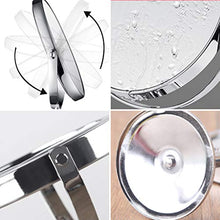 ATUIO - Specchio per Il Trucco, Specchio per Il Trucco Ovale, Specchio da Scrivania con Rotazione di 360 °, Perfetto per Comò o Mobile da Bagno, Argento