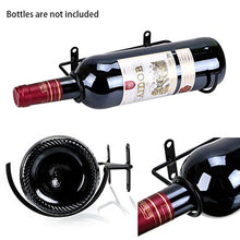 BSTKEY - Set di 6 portabottiglie da parete in ferro, per bottiglie di vino e liquore Bocca della bottiglia a sinistra