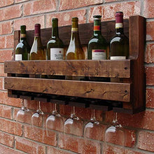 Scaffale Legno Porta Vino Portabottiglie Per Vino Pratico Scaffale Per Bottiglie Di Vino- Portabottiglie Da Parete, Porta-Calice Creativo Per La Casa, Per La Cucina E La Decorazione Del Bar