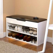 YANG Shoe Imbottito Poggiapiedi Ottomana Bagagli Petto Guardaroba Multifunzionale in Pelle PU Change Wooden Shoe Bench Rack Carico 250kg (Color : Light, Size : 80x30x45cm)