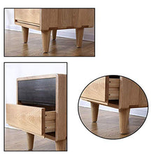 BJLWTQ Legno Solido Giapponese Doppio Colore Comodino White Oak Mobili Camera da Letto Governo di immagazzinaggio Verdi Due Cassetti