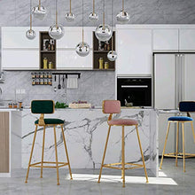 mobili Moderni Sgabello da Bar Moderno Sgabello Alto da Cucina per la Colazione con Schienale Rivestito in Velluto e poggiapiedi in Metallo e Base per la Colazione Bancone da Bar Cucina e sedie in v