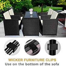 Kuinayouyi - Clip per mobili da giardino, in vimini, per sedie in rattan, con clip di fissaggio, 8 pezzi, 6 cm