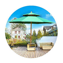 FWZJ Ombrello da Mercato per Patio 8.8Ft Ombrello da Tavolo ventilato per Esterni 2Tiers per Giardino, Cortile e Piscina con 8 robuste Costole