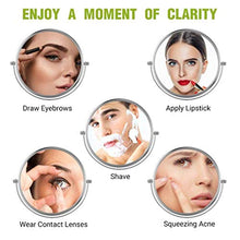 SHY Supporto da Parete per Specchio cosmetico, Specchio per Il Trucco Ingrandimento 3X Specchio cosmetico Specchio da Bagno bifacciale da Barba Rotondo in Camera da Letto