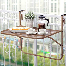 GAOLIM Ripiano per Balcone Pieghevole Tavolo da terrazza Regolabile in Altezza Ripiano per ringhiera per Patio Ripiano Multifunzionale Marrone/Bianco/Verde/Oro Flash Pieghevole, Multifunziona
