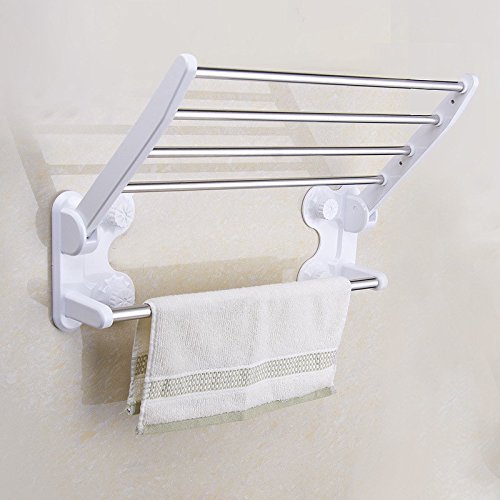Portasciugamani semplice da bagno mensola a ventosa bagno di stoccaggio rack semplice portasciugamani tubo di acciaio inossidabile