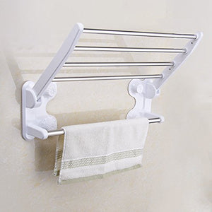 Portasciugamani semplice da bagno mensola a ventosa bagno di stoccaggio rack semplice portasciugamani tubo di acciaio inossidabile