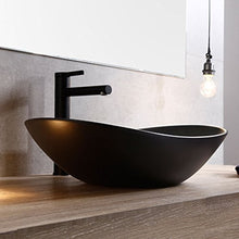 Semplice lavabo in Ceramica Ovale Nero Ultrasottile sopra lavabo lavello in Ceramica 60CM lavabo lavabo Art Basin Lavabi