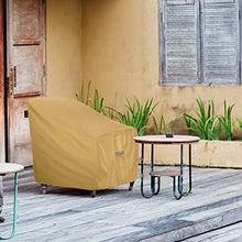 Sunkorto Fodera per Sedia da Esterno Impermeabile, Impermeabile, per Esterno, Prato, mobili da Giardino, Colore Marrone Chiaro, 2 Dimensioni per Scegliere, 89X97X79cm, Confezione da 1