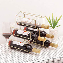 Semplice Moderno Vino Rack D'oro High-End Triangolare Ferro Wine Cabinet Creativo Vino Decorazione Vino Espositore