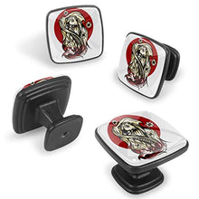 Set di 4 pezzi con maniglia quadrata per armadio da cucina, credenza, cassettiera, cassettiera, con viti, per cucina, comò, armadietto, bagno, armadio Vinatge Dragon tatuaggio giapponese