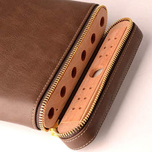 Tauzveok Cigar Humidor di Corsa Esterna Humidor Caso Legno di Cedro Allineato 6 Sigaro Fatto A Mano Pacchetto di Sigarette di Legno Portatile Cigar Box Set,Arancia