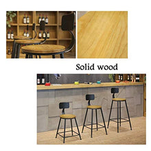 LLT Pratico sgabello Sgabelli Sgabello Alto Bar Chair Bar Cucina Colazione pranzo struttura della sedia Black Metal in massello tondo schienale del sedile di sicurezza,65CM,65CM