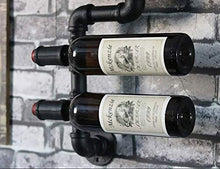 FWZJ Wall Mounted Retro 4 Bottles Wine Rack Hanging Water Pipe Wine Display Storage Stand Industrial Style Shelf Modern Minimalist Design for Wine Lovers
