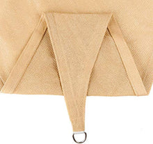 Cool Area Tenda a Vela Triangolo Rettangolo 5 x 5 x 7 Metri Protezione Raggi UV, Vela Ombraggiante Resistente e Traspirante per Giardino Balcone Terrazza, Sabbia