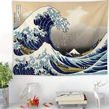 Fgyhty Sea Wave Tapestry Beach Wall Hanging Stile del Giappone Arts Ocean Coperta Poliestere Home Decor