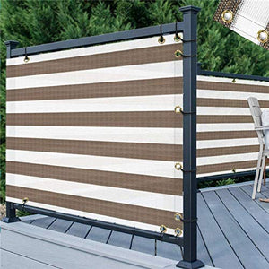 LSXIAO-Balcone Protezione Terrazza Paravento, Giardino Dietro La Casa Copertura di Sicurezza della Privacy, Parabrezza Crema Solare Raffreddamento con Fascette Zip Fisse per Giardini, Piscina