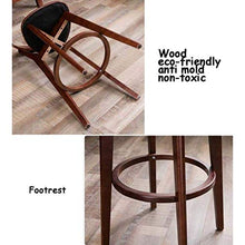 LWW Sgabelli, soffice biancheria di lino di sicurezza Sedie colazione Kitchen counter 4 gambe in massello Sgabelli alta con gli schienali Pedane poggiapiedi Sgabello sedia,Marrone,SeatHeight81cm