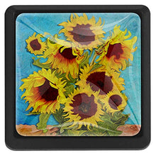 Fiori dipinti a mano 3 PCS Pomelli per Porta, Pomolo per Mobile, Pomelli per Mobili con Viti, Maniglia per Armadietto, Pomelli per Porta, Pomelli per Cassetti per Porta, Armadio, Cassetto e Credenza