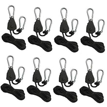 Ratchet Hanger corda regolabile Grow Hanger Luce per Grow Fan pianta Filtro Light Room Attrezzature 8pcs accessori per la casa Mobili da giardino