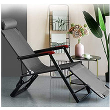 WANGLXFC Sedia A Sdraio, Lettino da Giardino Reclinabile per La Spiaggia, Piscina, Patio Esterno, Campeggio, Reclinabile da Giardino Pieghevole, Black