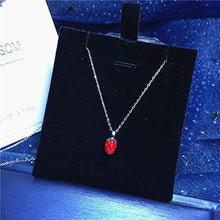 Collana In Argento Sterling, Moda E Carino 925 Sterling Argento Fragola Pendente Gioielli Per Le Donne Collana, Utilizzato Per Il Regalo Anniversario Della Festa Della Mamma E Il Compleanno Anniversa