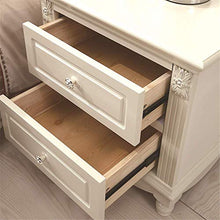 Elegante Semplicità Tavolino Comodino Minimalista Europeo Dipinto a Mano in Argento Verniciato Bianco Comodino in Rovere Multibed per Camera da Letto, DTTX001