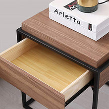 WFDLIU Ferro Battuto in Legno Massello Comodino Piccolo 1 Cassetto Mobili Comodini Camera da Letto È Anche Un Piccolo Tavolo Tavolino Tavolino in Noce