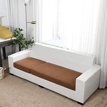 GYHH Copriseduta Divano Elasticizzato Copri Cuscini Divano,Tessuto A Quadri Jacquard Spandex?1/2/3/4 Posti Universale Super Morbido (Light Coffee,3 Seater)