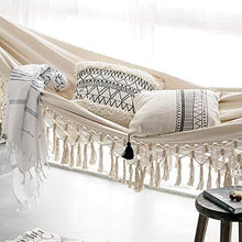 ZXCVB Durevole 2 Persone Amaca Boho Frangia Grande Brasiliano macramè Doppia Amaca Deluxe Altalena Sedia a Rete per Esterno/Interno Patio Portico Decor