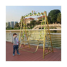 HLZY Grande aliante all'aperto con Supporto, Sedie a Battente all'aperto per Adulti, Gold Princess Swing Bed Garden Swing Outdoor Swing Seden Banco