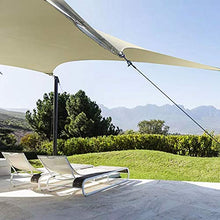 AWNIC Tenda Parasole per Esterni a Vela Impermeabile e Resistente Anti-ultravioletti Veranda per Balcone da Giardino Tenda da Sole Rettangolare Beige 3 x 3m