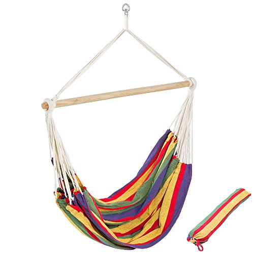 TecTake XXL Amaca a Poltrona da Giardino per più Persone - Superficie 185 x 125 cm - Portata Massima: 150 kg incl. Sacco - colorato -
