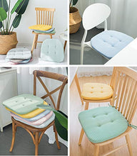 Mkuha 1 Cuscini da Sedia per Dentro e Fuori, con Legami, Design Trapuntato, D Forma, Pieno di Spugna, 42x40 Spessore 2cm,Green