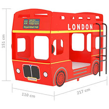 BIGTO - Struttura letto a castello in MDF per letto autobus, per camera da letto, colore: rosso, 90 x 200 cm