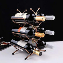 LHQ-HQ Semplice Iron & Wine Rack Retro Curva Europea Forma Soggiorno casa Creativo Decorazione Display Decorazione Domestica 26x16x35cm