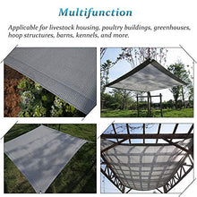 WXQIANG Ombra Panno Grigio con Occhielli, Resistente allo Strappo Balcone Shading Netto for Le Piante da Giardino, 100/200/300/400 Centimetri Largo Protezione Solare, Isolamento Termico