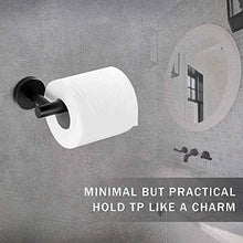 Melairy Bagno Porta Carta Igienica 304 SUS Acciaio Inossidabile con Montaggio a Muro Design Moderno Nero
