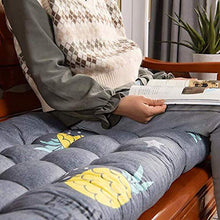 Dieluny, cuscino per panca da giardino, per esterni e interni, con imbottitura in papasan, cuscini per sedia a dondolo, spessi e trapuntati, colore: nero, 52 x 150 cm