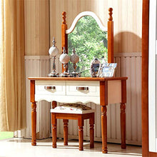 Zhicaikeji Tovaglia Dresser-Pack Toletta con Specchio E Sgabello Multifunzione Rivestito in Legno Camera da Letto Comò (Color : Brown, Size : One Size)