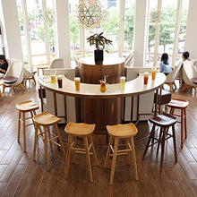 TRGCJGH Sgabello da Bar retrò in Legno con Poggiapiedi Gamba in Legno in 3 Colori 55/65 / 75cm,C-Sittingheight55cm